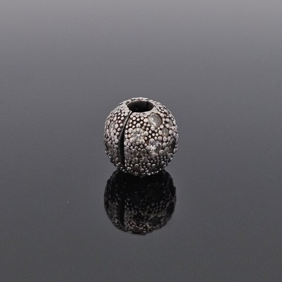 925 Pandora Sterling Silver Cosmic Stars Crystal Sphere Charm Bead - Picture 5 of 8